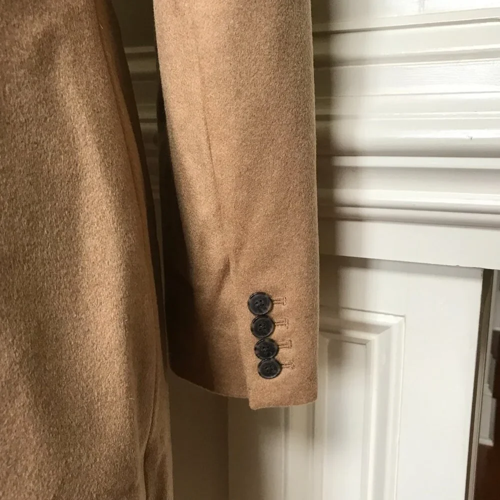 J. Crew Camel Double-Breasted Longline Pea Coat - Picture 12 of 13